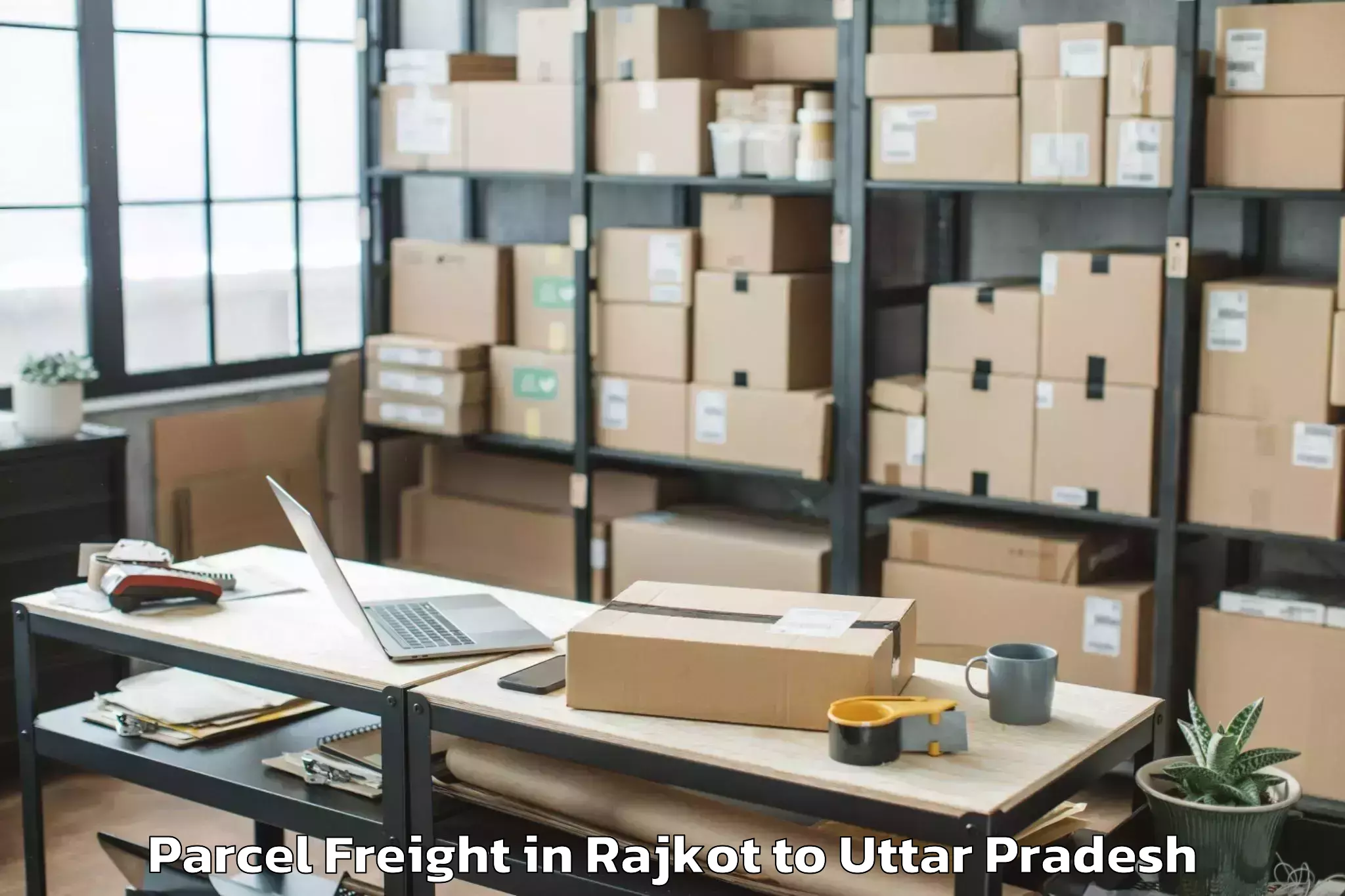 Affordable Rajkot to Satrikh Parcel Freight